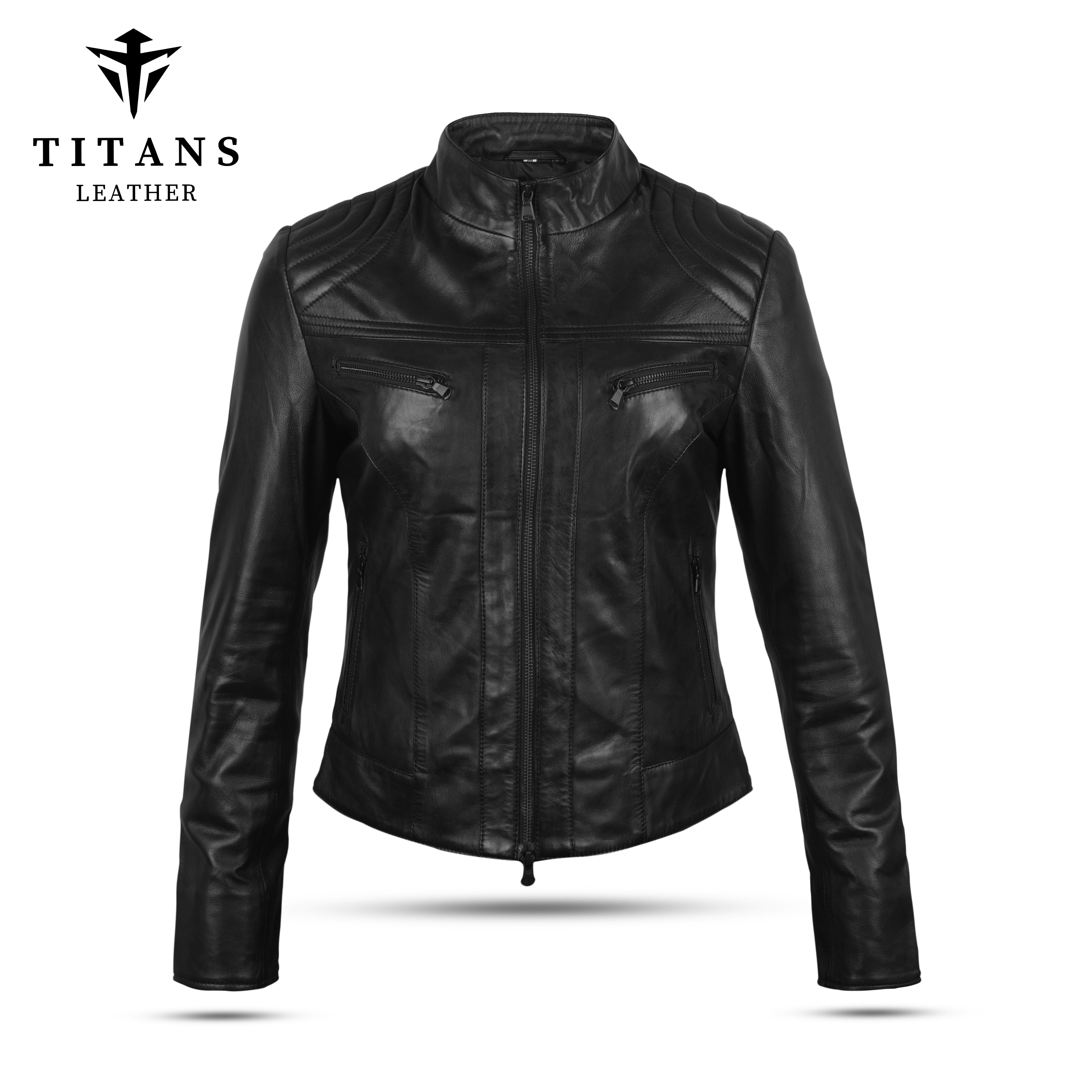 Women’s Black Leather Jacket - Classic and Timeless Style