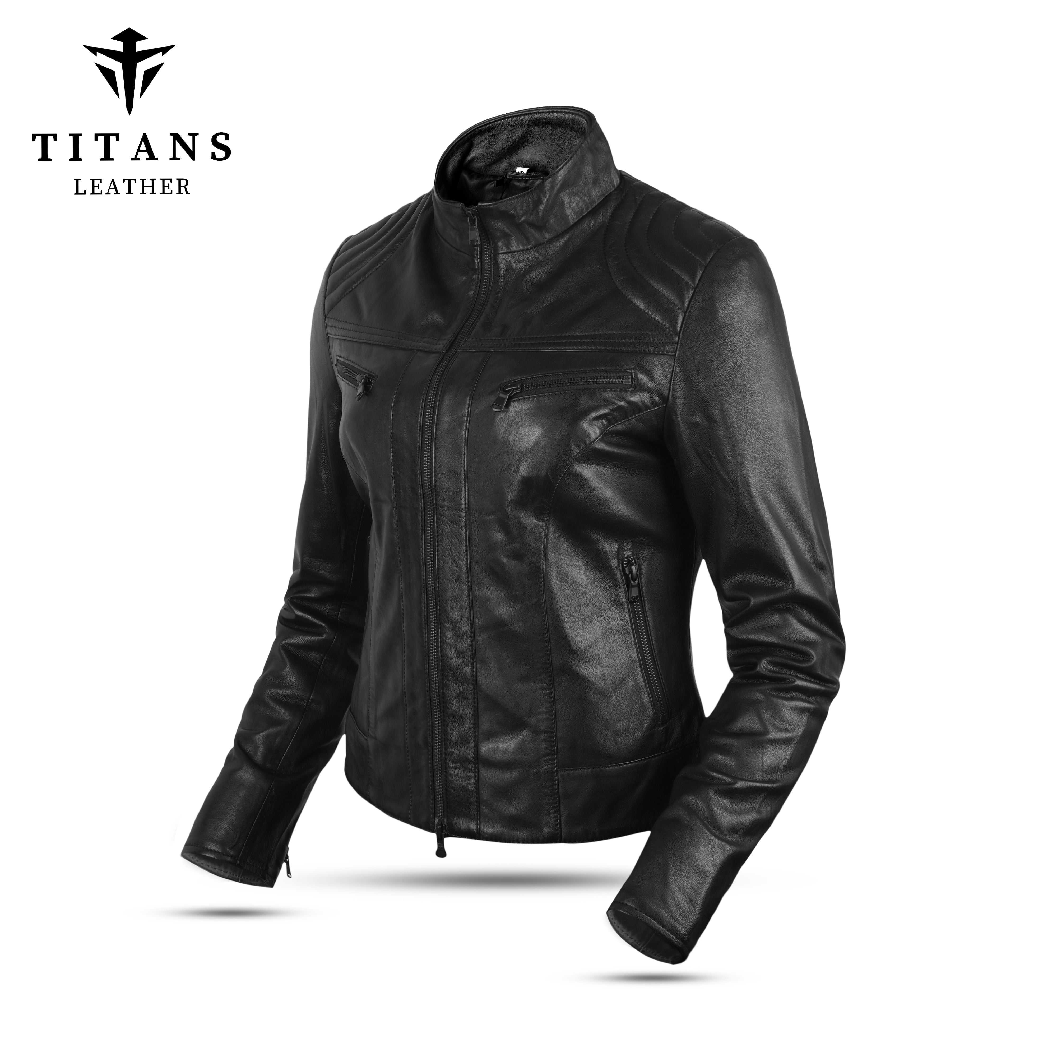 Women’s Black Leather Jacket - Classic and Timeless Style