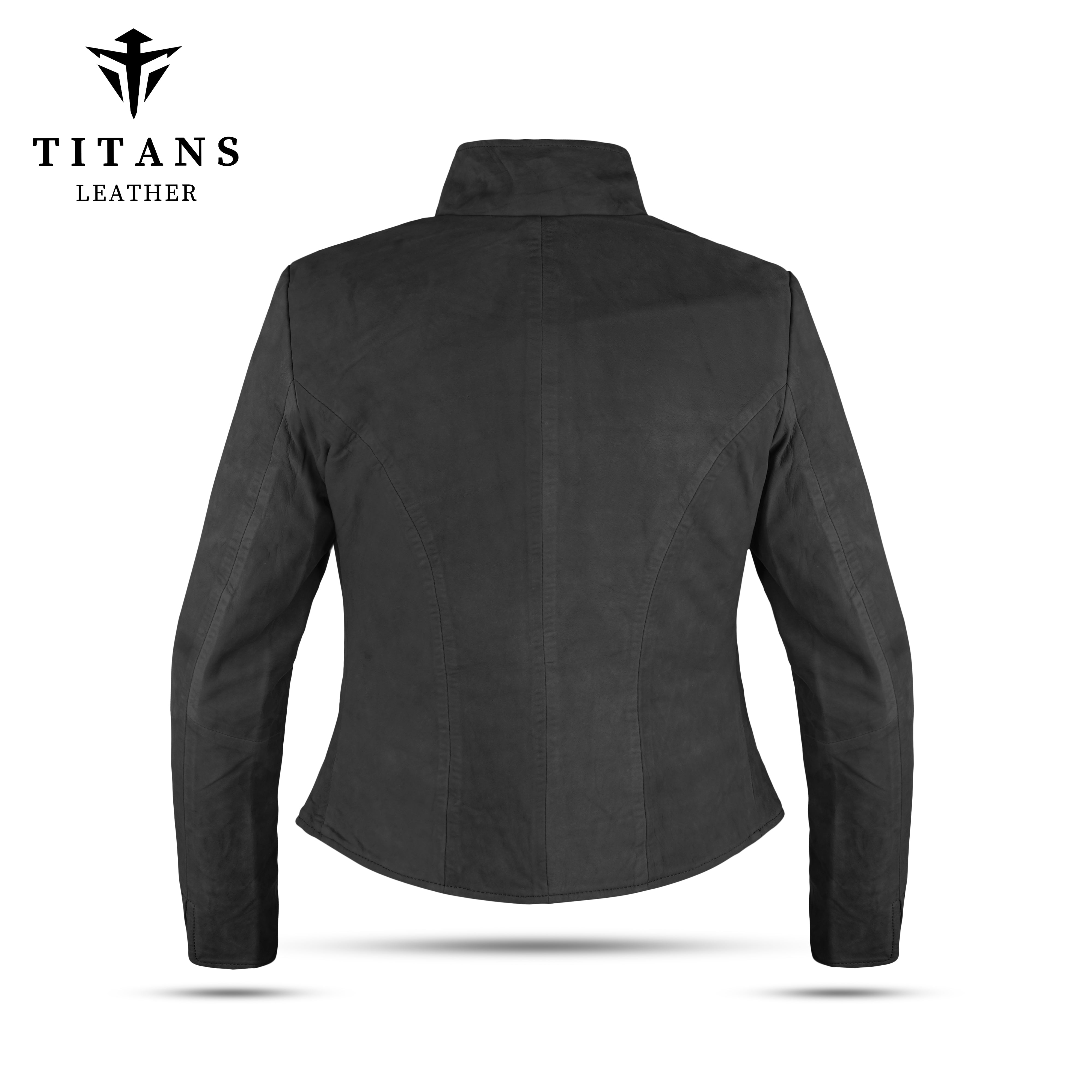 Women’s Black Suede Leather Jacket - Timeless Elegance